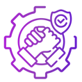 handshake with a gear