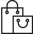 a shopping bag with a smile on it
