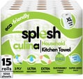 a bunch of toilet paper towels with a green background