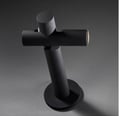  Baliza de exterior KIBE negra con doble foco orientable, ideal para jardines y terraza