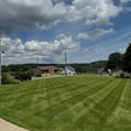 professional lawn mowing stripes