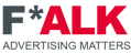 a logo for the falk adevertising matter
