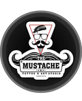 the mustache tattoo logo
