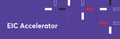 a purple background with the words "eic accelerator"