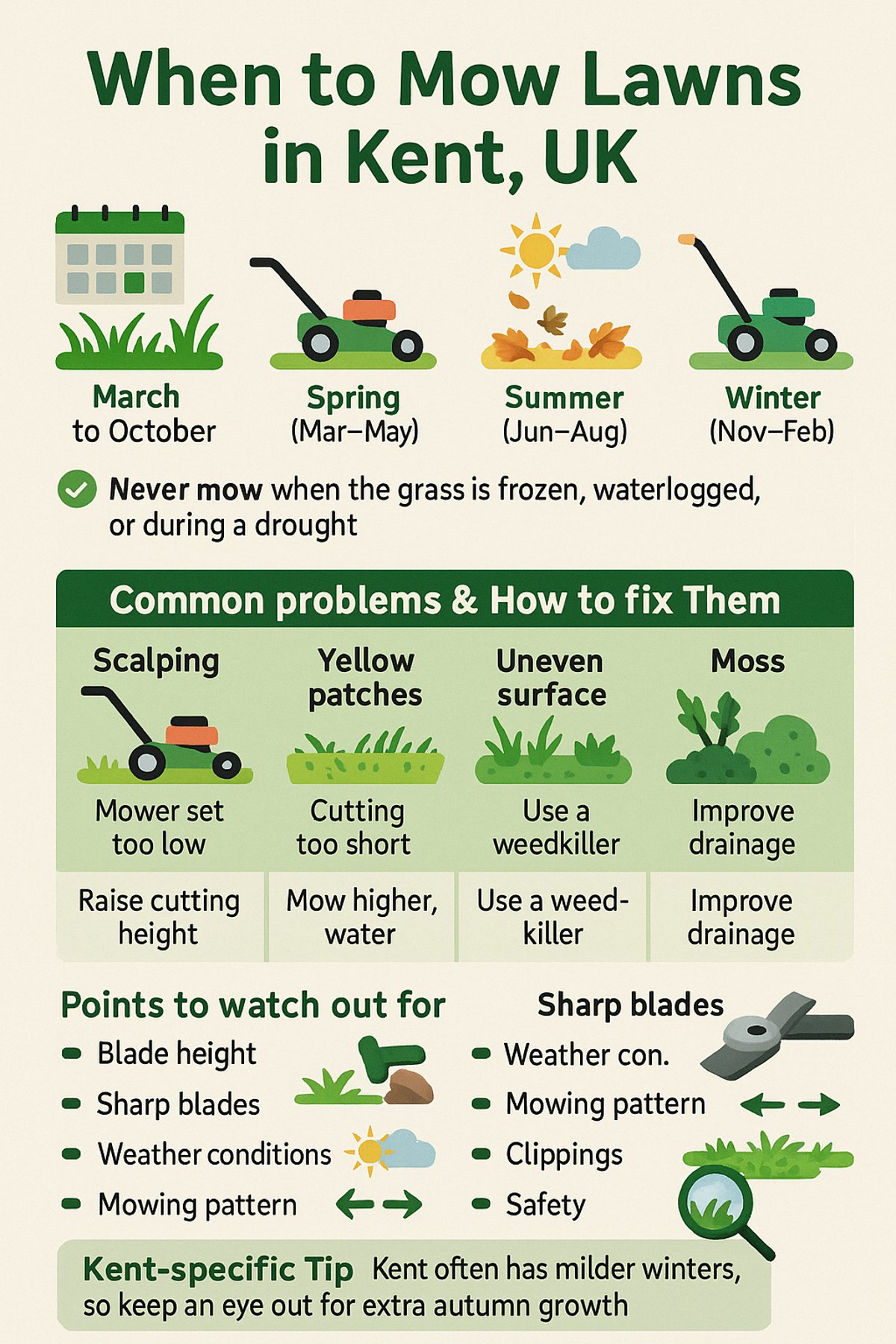 A neat Kent lawn in summer