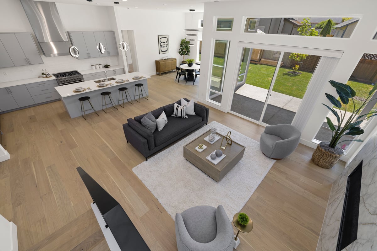 Staged Seattle living room
