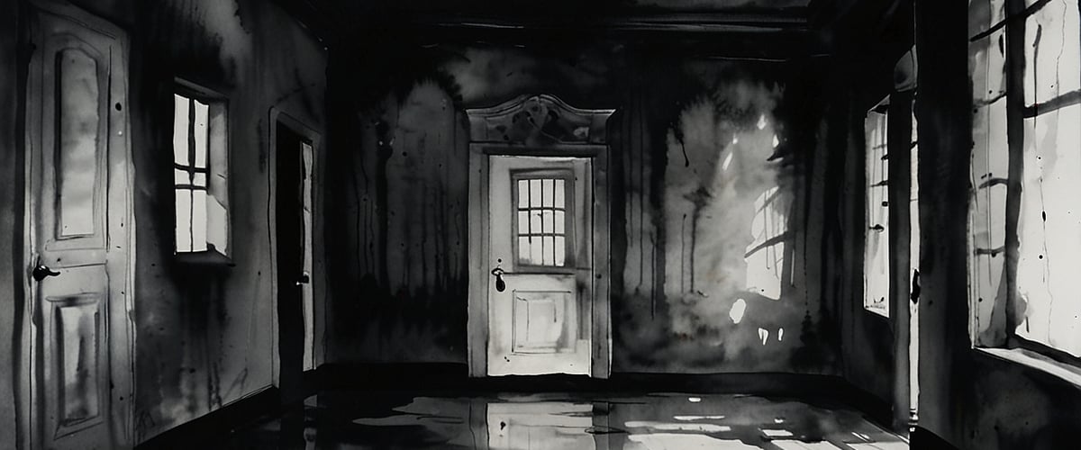 Abstract dark art painting