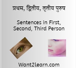 Hindi First, Second Third Persons | Learning with Want2Learn