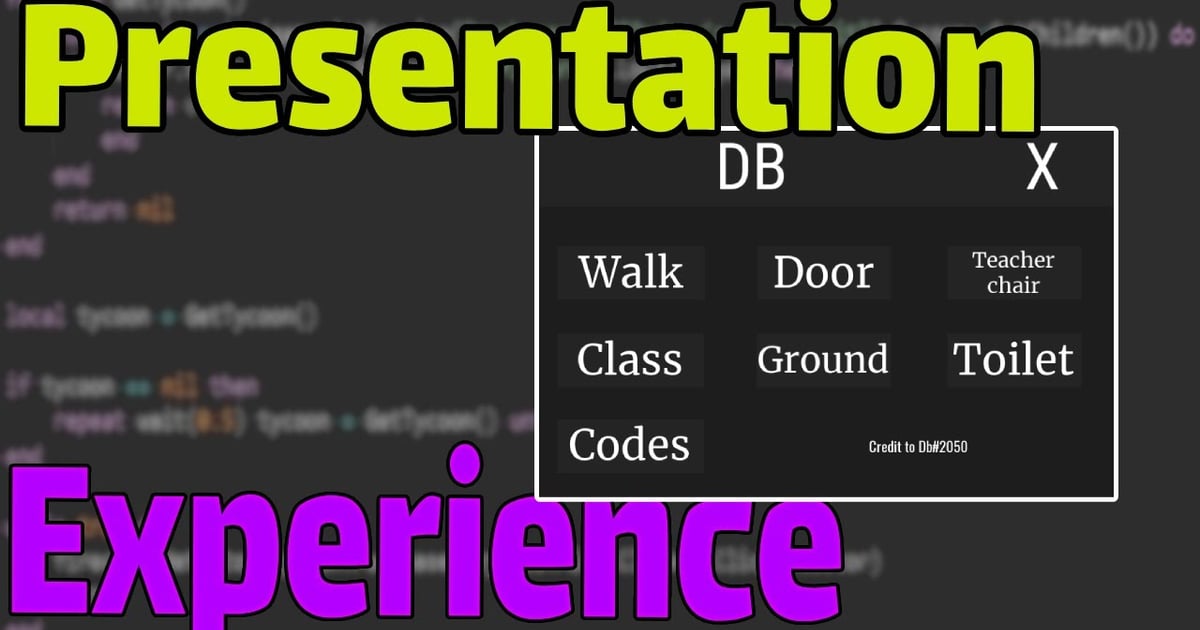 Roblox The Presentation Experience Codes