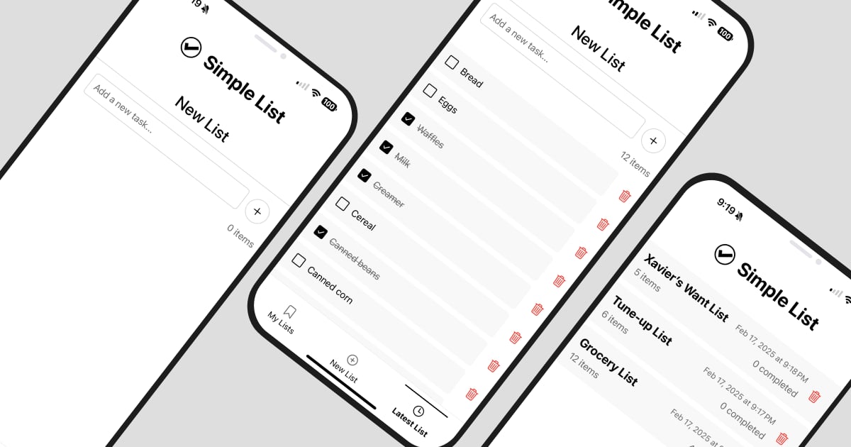 Contact simple list app for your queries simple list app
