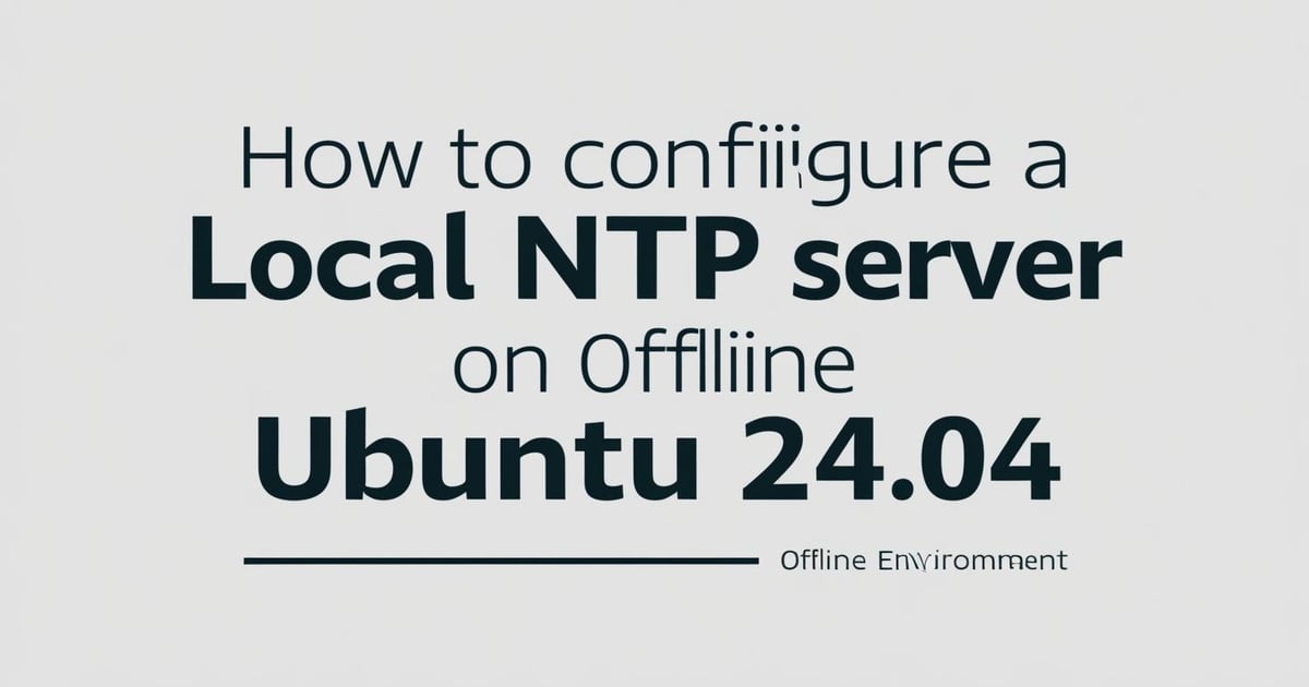 How to configure a local ntp server on ubuntu 24 04 in an offline