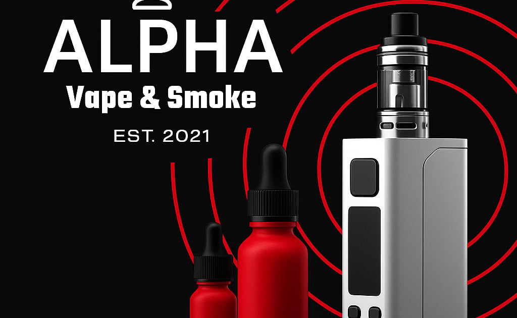 Custom Glass & Flavored Disposables | Alpha Vape | Alpha Vape and Smoke
