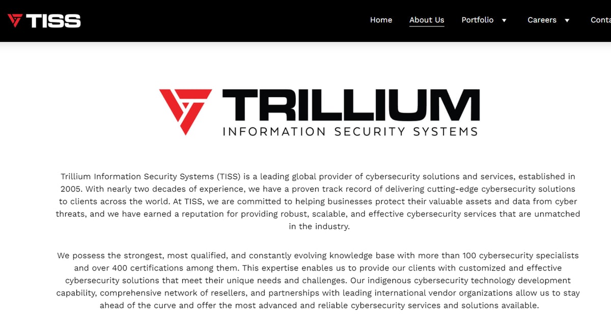 About Us Trillium Information Security Systems