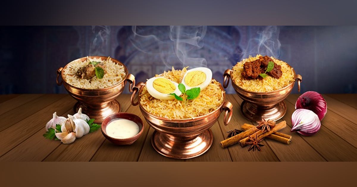 Plate of aromatic biryani