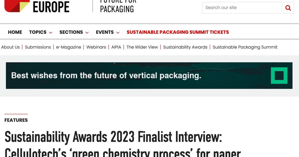 Sustainability Awards 2023 Finalist Interview: Cellulotech ...