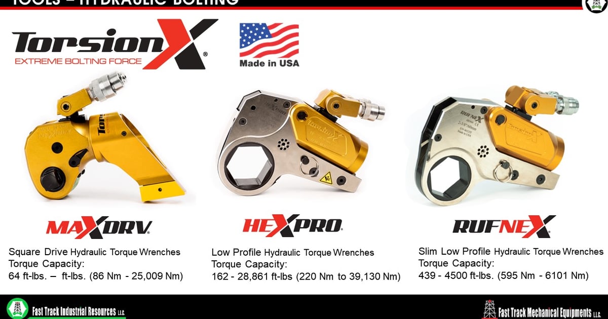 Top Distributors of TorsionX Hydraulic Torque Wrenches in Dubai Fast
