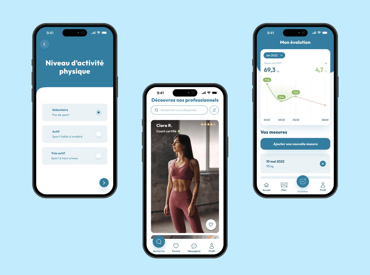Application mmmEat — trouver son expert nutrition
