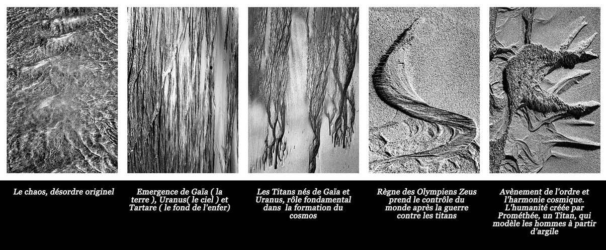 Cinq phases de la création du monde dans la mythologie grecque