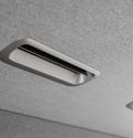 Airflow duct with edge trim inside upper panel