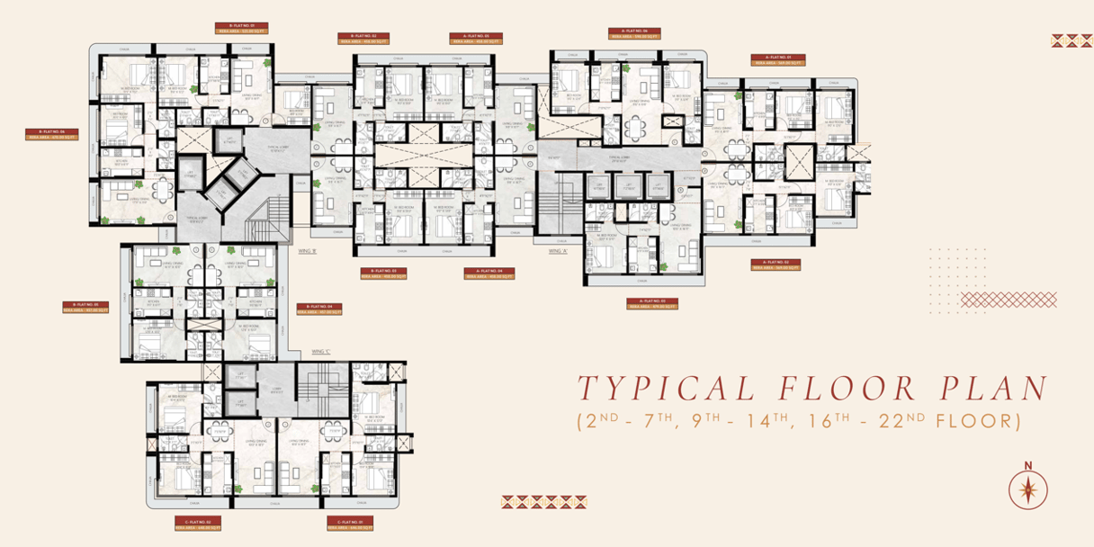 FLOOR PLAN CHANDIWALA PEARL UNIVERSE ANDHERI WEST, CHANDIWALA PEAR UNIVERSE VEERA DESAI ROAD, CHANDIWALA PROJECT NEAR MVM SCH