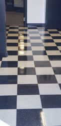 Front lobby at a heavy equipment company.
