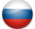 a button with a flag of the russian flag