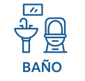 Ícono azul que representa baño completo con lavabo e inodoro, imagen ilustrativa