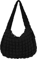 Juoxeepy Quilted Tote Bag Large Quilted Carryall Puffer Shoulder Bag Lightweight Quilted Padding Hob