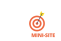 Logotipo da Ajot Site com a letra “o” representada por um alvo com flecha centralizada, simbolizando