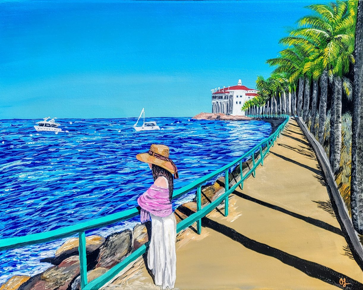 Catalina California painting art by Olga Leshchinskaya