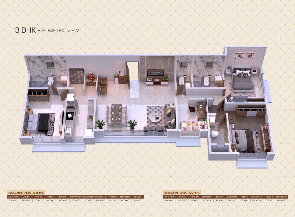 Floor Plan Raj One Charkop Kandivali West, Raj One Raj Realty Charkop Kandivali West