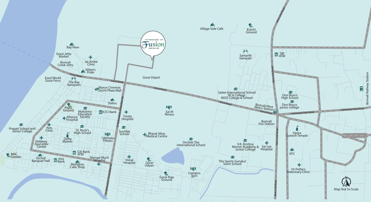 Location Khandelwal Group Passcode Fusion LT Road Gorai Borivali West Mumbai