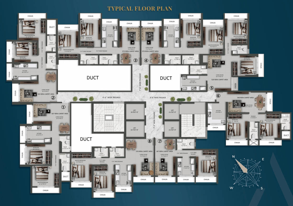 Floor Plan Walchand Avenue Mira Road East, Walchand Avenue Kanakia Mira Road East