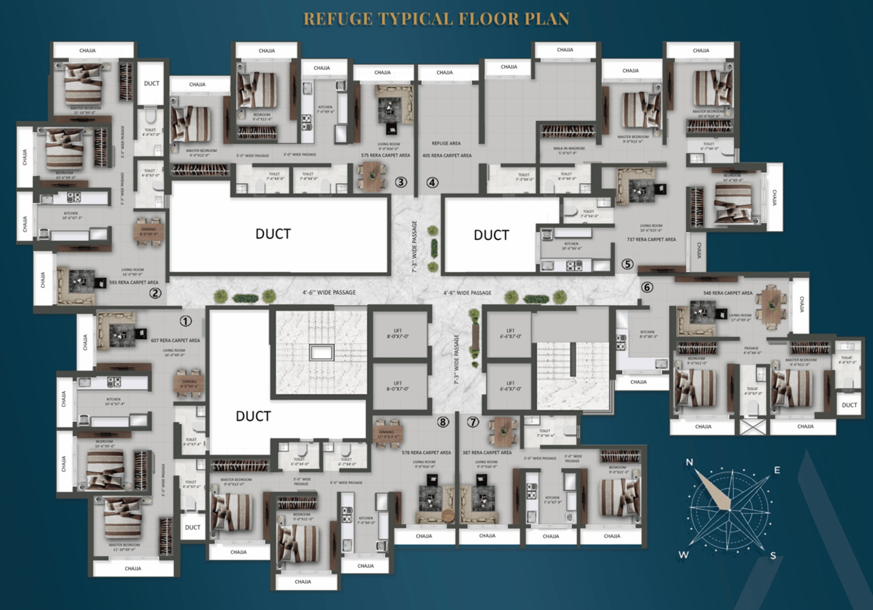 Floor Plan Walchand Avenue Mira Road East, Walchand Avenue Kanakia Mira Road East