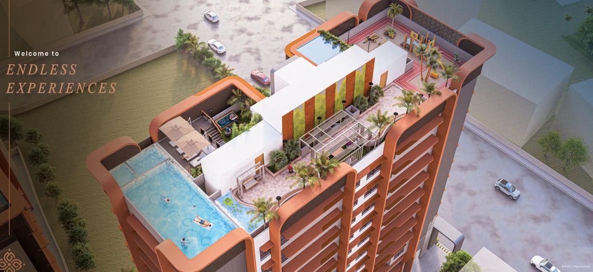 Terrace Floor Plan at Gautamdhan by New India Constructions at Dadabhai Road, Vile Parle West