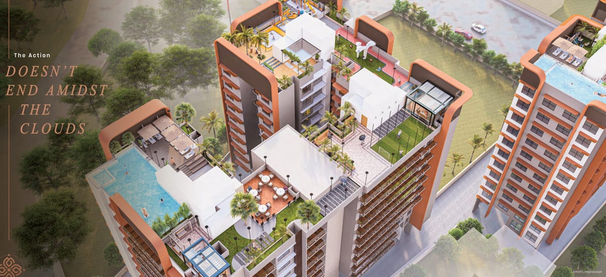 Terrace Floor Plan at Gautamdhan by New India Constructions at Dadabhai Road, Vile Parle West