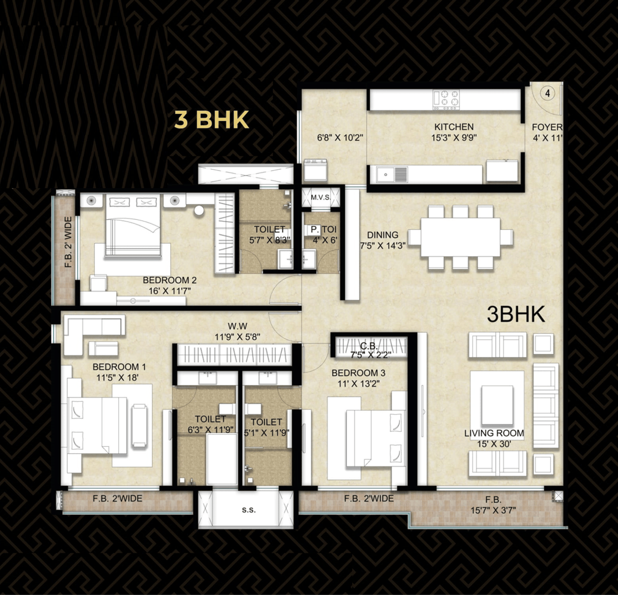 FLOOR PLAN SONAM OPULENCE BHAYANDAR EAST, SONAM OPULENCE, GOLDEN NEST ROAD, BHAYANDAR EAST