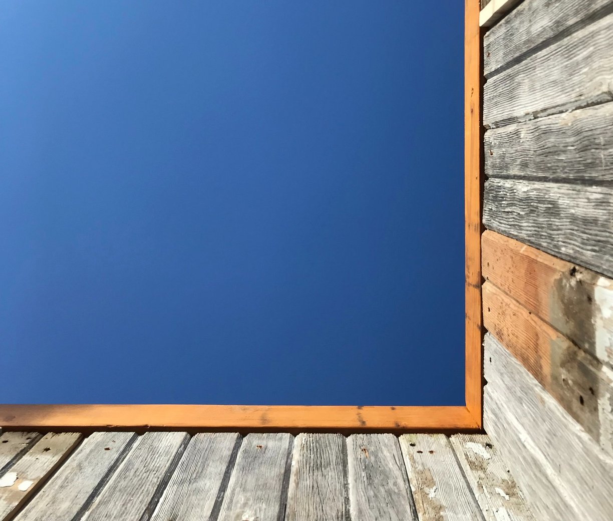 An architectural photo of a wood pavilion
