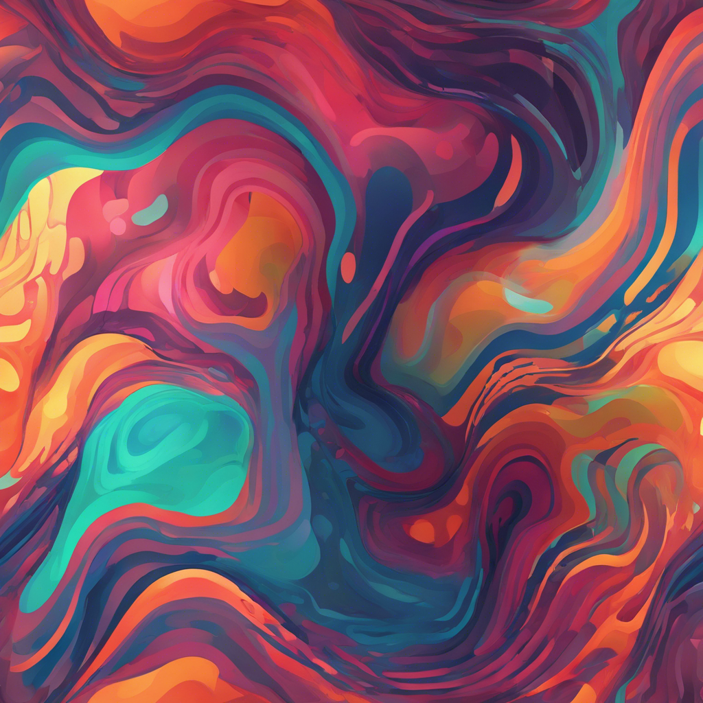 a colorful abstract painting of a colorful swirly pattern