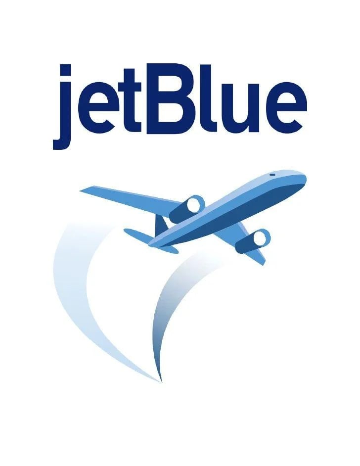 a jet blue jet plane with jet blue logo