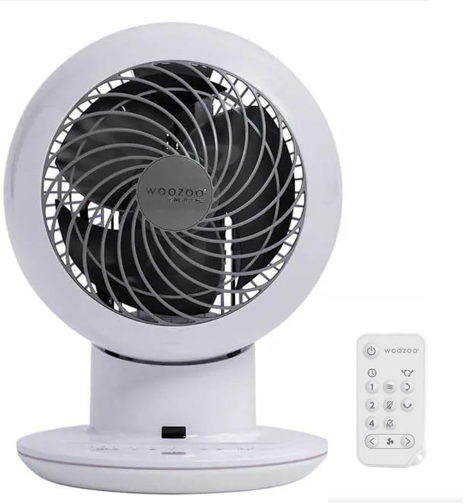 [2024 Model] Woozoo Globe Multi-Directional 5-Speed Oscillating Fan w/Remote