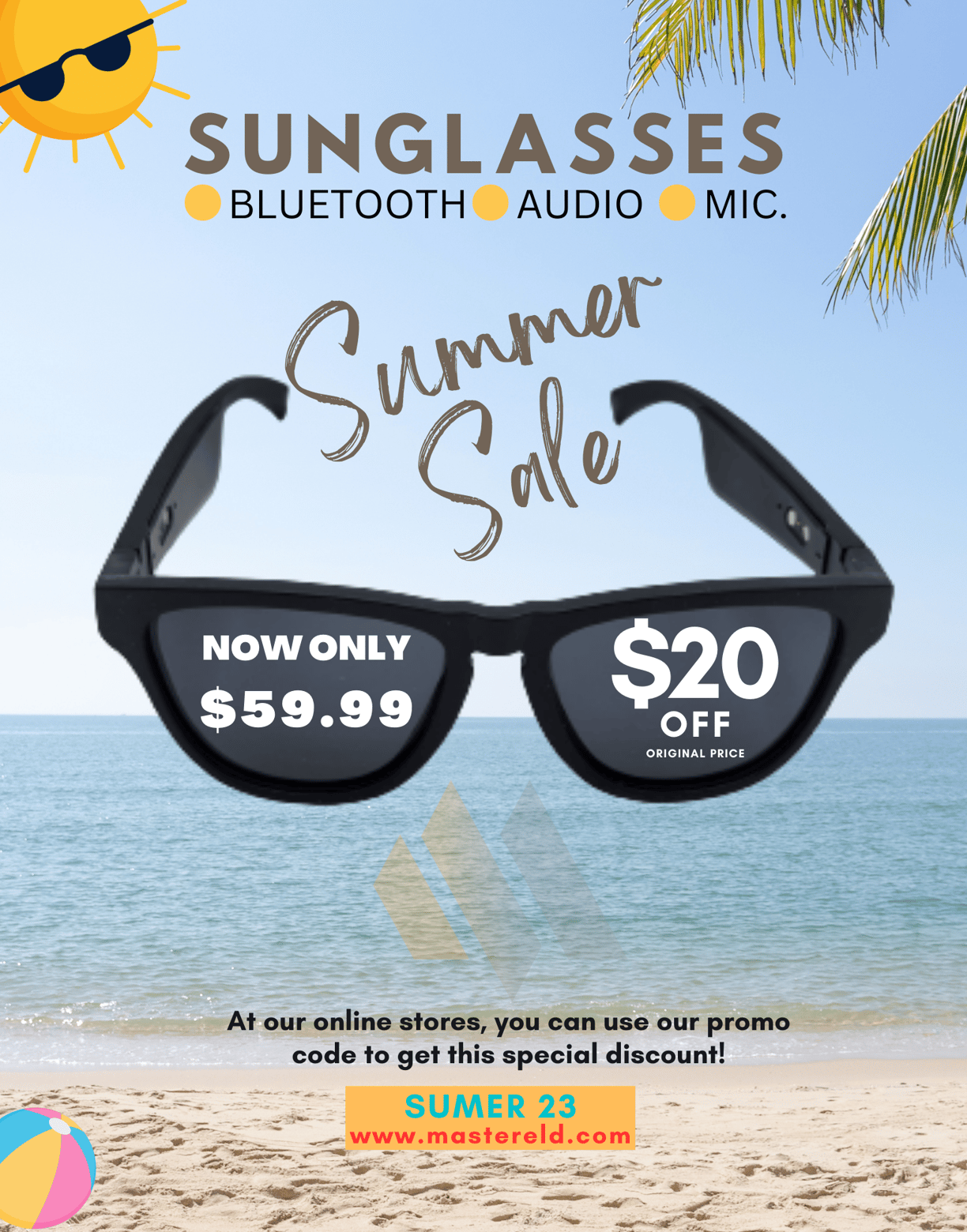 Summer Sale sunglasses flyer 