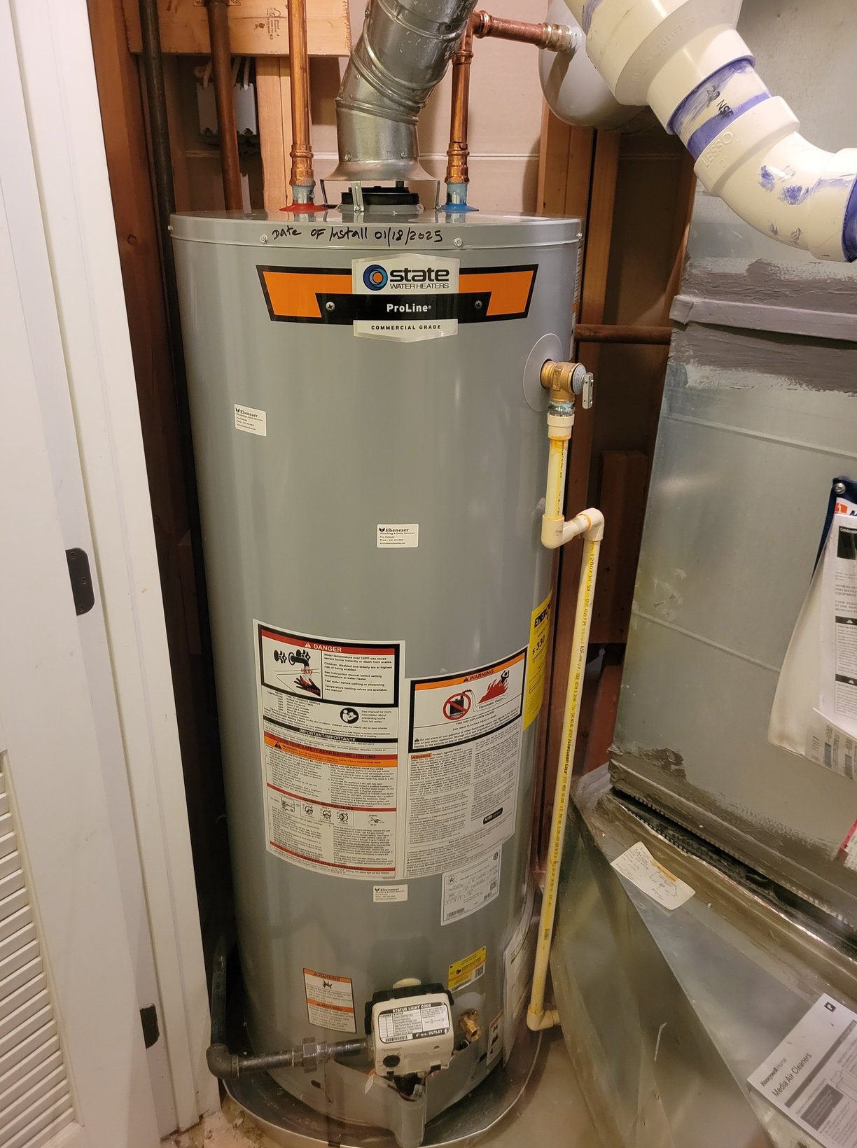 Install / Replace Gas Water Heater tank.