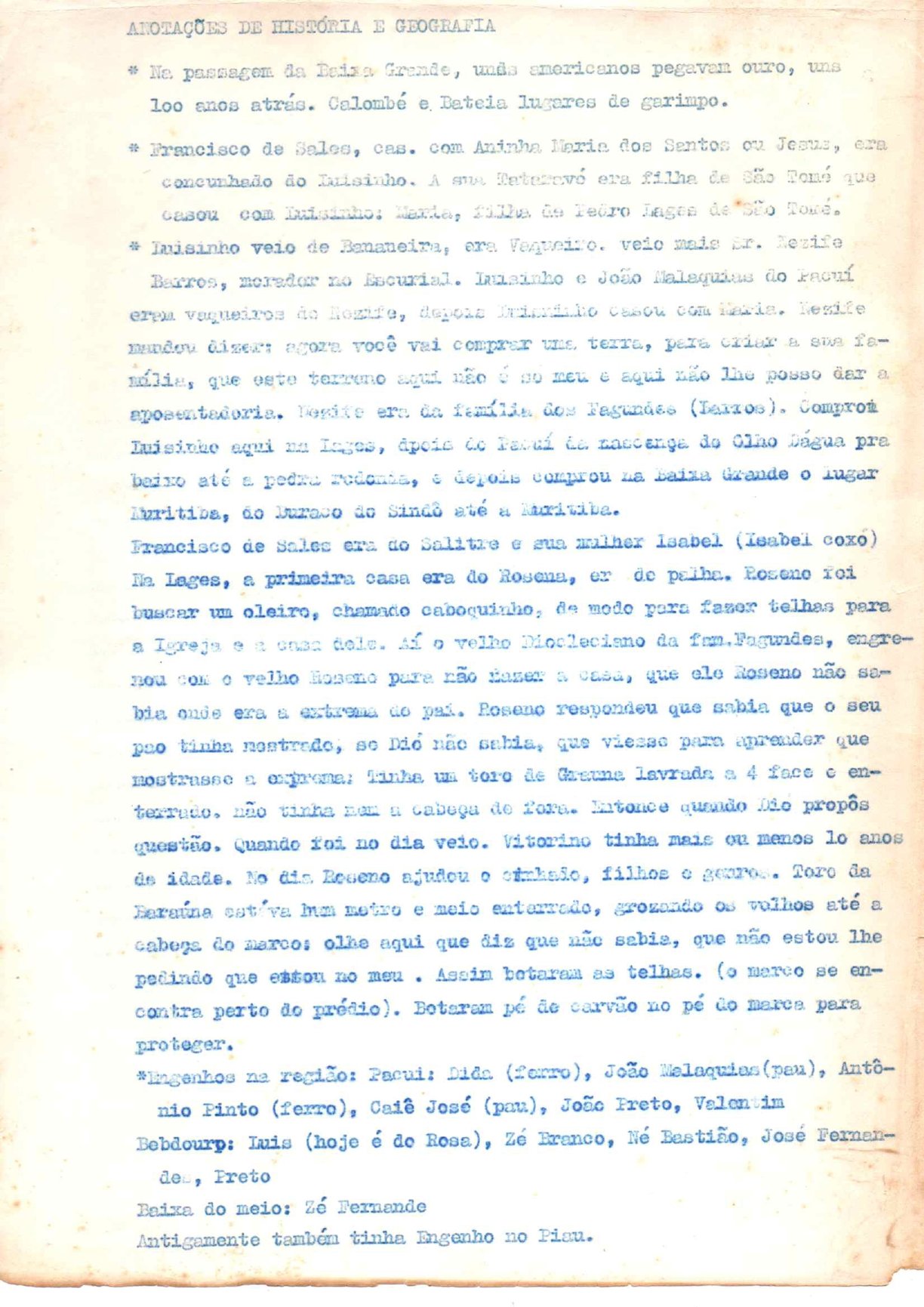 Anotações manuscritas sobre famílias negras e escravidão em Campo Formoso (BA), 1812–1931