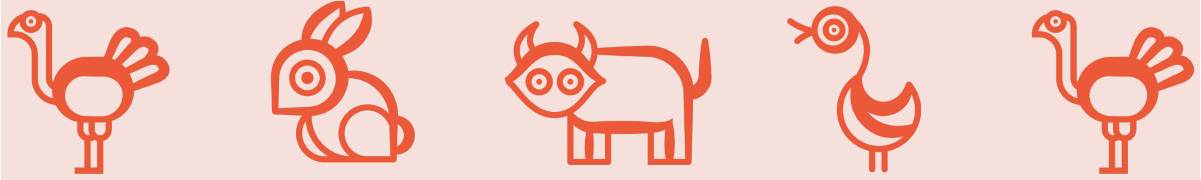 orange animal icons