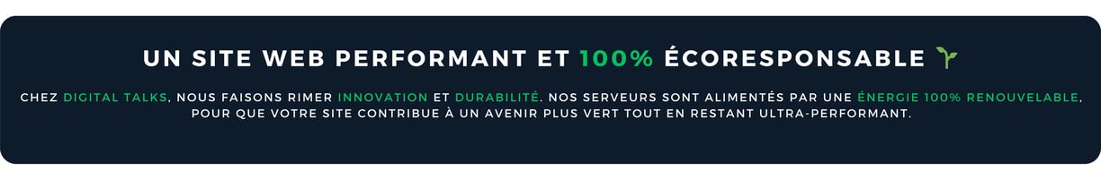 Un site web performant et 100% écoresponsable