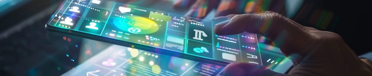 TECNOLOGÍA, FUTURO, TABLETA CON HOLOGRAMAS