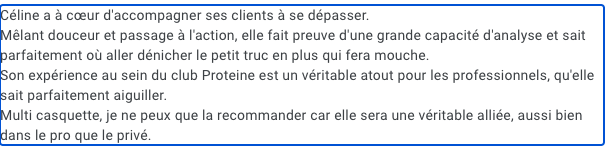 Avis client céline FOLLY
