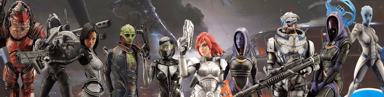 Set of hand-painted sci-fi inspired resin figurines for collectors