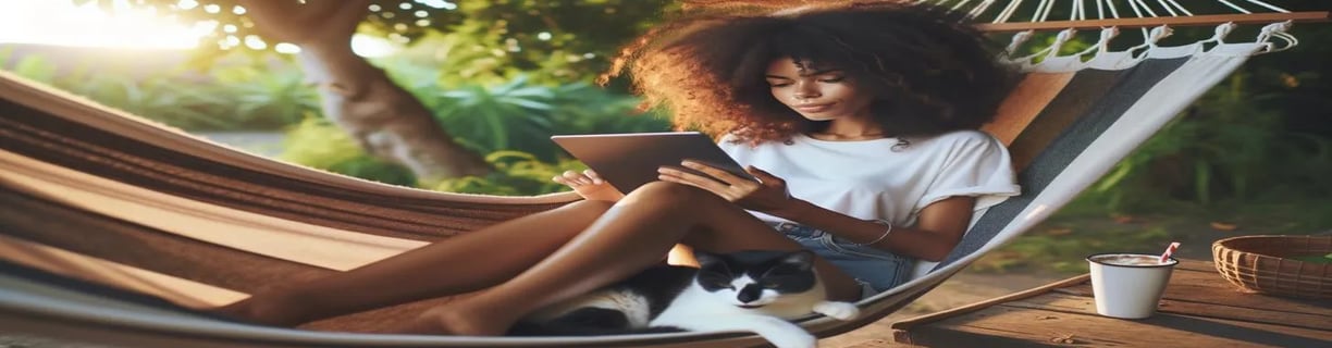 digital nomad with cat